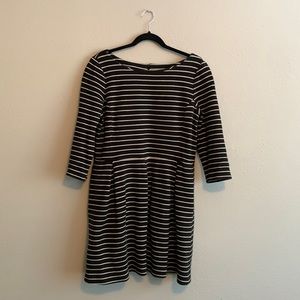 Banana Republic Black/White Striped Dress